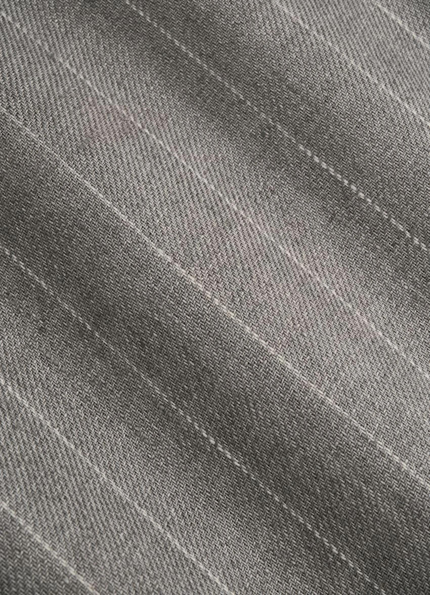 Light Grey Striped Drawstring Ames Pants 6 Light Grey Striped Drawstring Ames Pants - Image 6