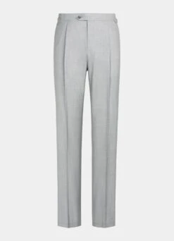 Light Grey Pleated Duca Pants 13 Light Grey Pleated Duca Pants -Cheap US Nice Clothes Store B1853 28