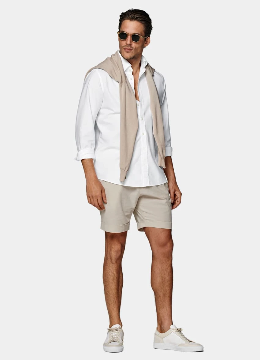 Sand Pleated Bosa Shorts 3 Sand Pleated Bosa Shorts - Image 3