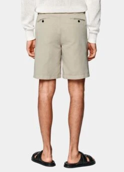 Sand Pleated Aveiro Shorts -Cheap US Nice Clothes Store B1919 105