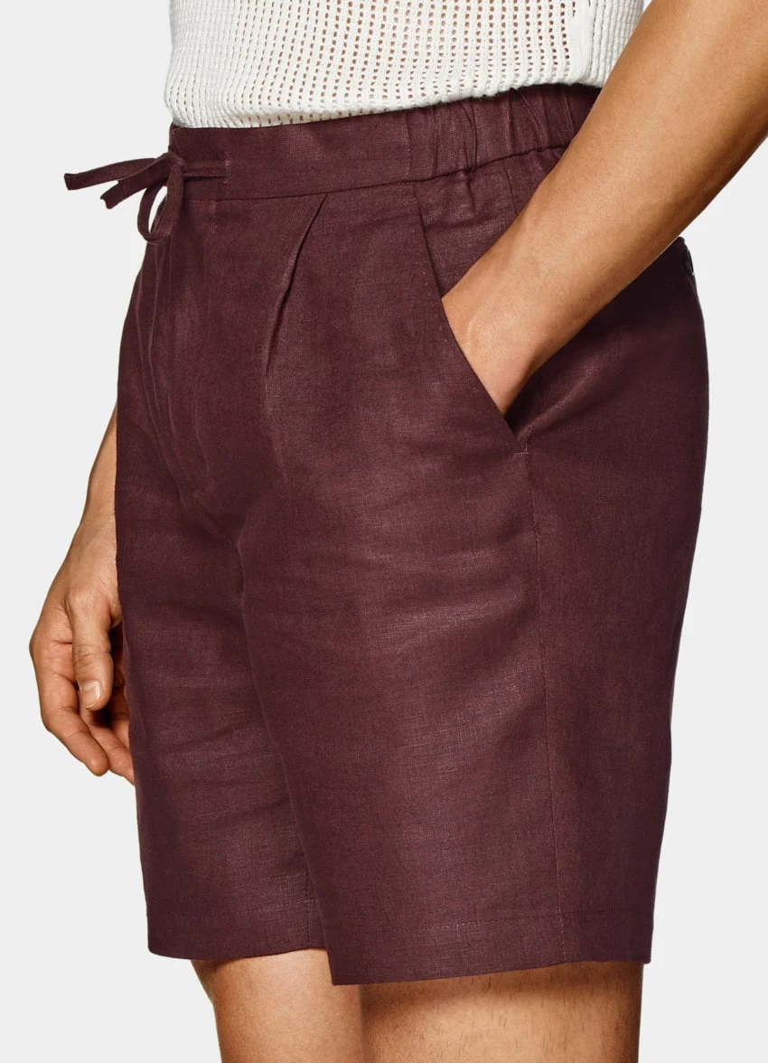 Burgundy Drawstring Ames Shorts 1 Burgundy Drawstring Ames Shorts