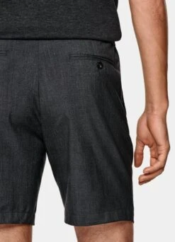 Dark Grey Drawstring Ames Shorts -Cheap US Nice Clothes Store B2012 104