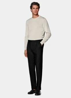 Black Pleated Vigo Pants -Cheap US Nice Clothes Store B2148 103