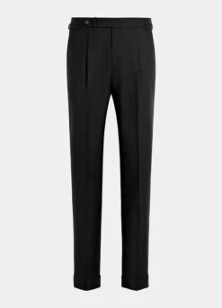 Black Pleated Vigo Pants -Cheap US Nice Clothes Store B2148 28