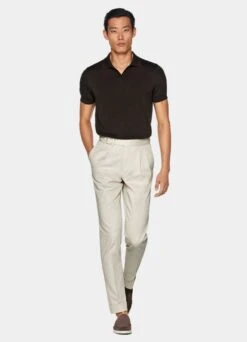 Sand Pleated Braddon Pants -Cheap US Nice Clothes Store B2897 123