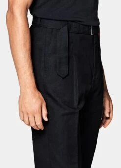 Navy Belted Sortino Pants