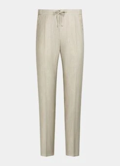 Sand Striped Drawstring Ames Pants -Cheap US Nice Clothes Store B2906 28