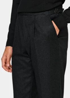 Dark Grey Pleated Vigo Pants
