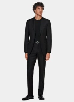 Black Brescia Suit Pants -Cheap US Nice Clothes Store B6334 103
