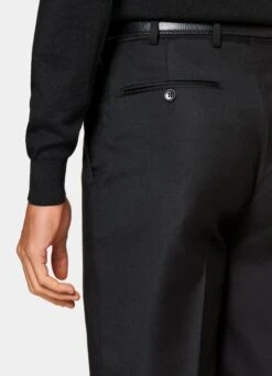 Black Brescia Suit Pants -Cheap US Nice Clothes Store B6334 104