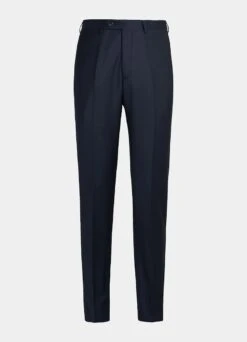 Navy Bird's Eye Brescia Suit Pants -Cheap US Nice Clothes Store B6485 28