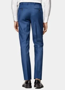 Mid Blue Brescia Suit Pants -Cheap US Nice Clothes Store B6666 105