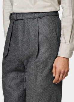Mid Grey Belted Sortino Pants