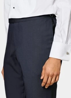 Navy Brescia Tuxedo Pants