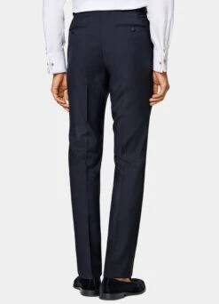 Navy Brescia Tuxedo Pants -Cheap US Nice Clothes Store B7353 105
