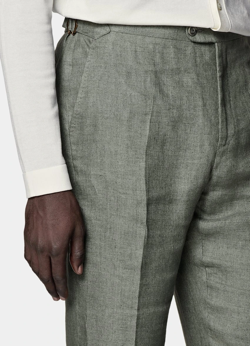 Mid Green Brescia Pants 1 Mid Green Brescia Pants