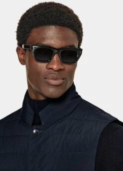 Navy Down Vest -Cheap US Nice Clothes Store BW180 104