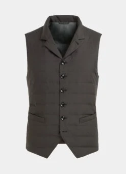 Brown Down Vest -Cheap US Nice Clothes Store BW191 25