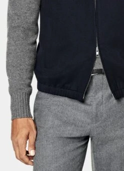 Navy Zip Vest -Cheap US Nice Clothes Store BW193 103