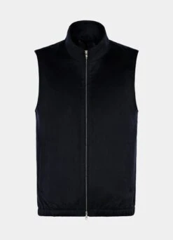 Navy Zip Vest -Cheap US Nice Clothes Store BW193 25
