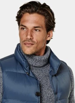 Mid Blue Down Vest