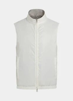 Off-White & Sand Reversible Vest -Cheap US Nice Clothes Store BW300 25