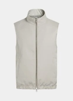 Off-White & Sand Reversible Vest -Cheap US Nice Clothes Store BW300 27