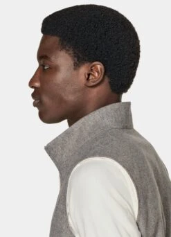 Taupe & Off-White Reversible Vest