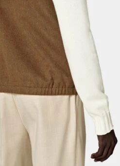 Mid Brown Zip Vest -Cheap US Nice Clothes Store BW304 103