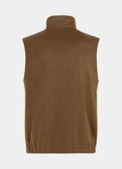 Mid Brown Zip Vest -Cheap US Nice Clothes Store BW304 26