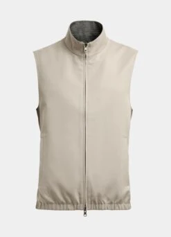 Light Brown Reversible Vest -Cheap US Nice Clothes Store BW802 25