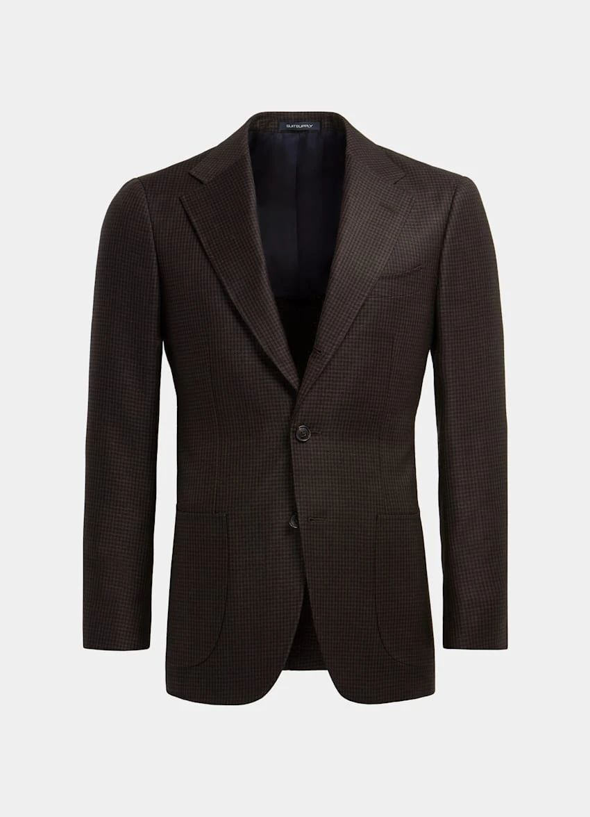 Mid Brown Houndstooth Havana Blazer 9 Mid Brown Houndstooth Havana Blazer - Image 9