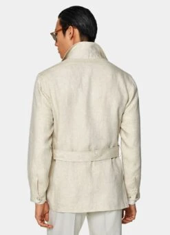 Sand Belted Safari Jacket -Cheap US Nice Clothes Store C2006 105