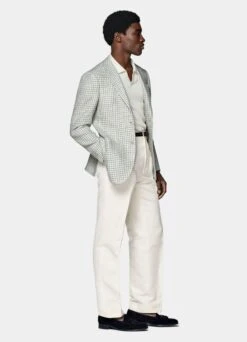 Light Grey Checked Havana Blazer -Cheap US Nice Clothes Store C2032 104