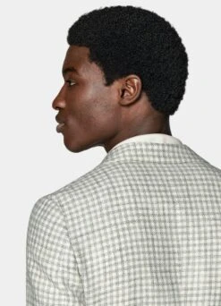 Light Grey Checked Havana Blazer -Cheap US Nice Clothes Store C2032 105