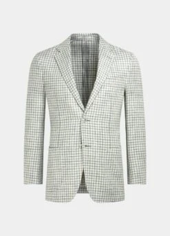 Light Grey Checked Havana Blazer -Cheap US Nice Clothes Store C2032 25