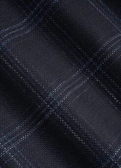 Navy Checked Havana Blazer -Cheap US Nice Clothes Store C2035 23