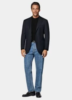 Navy Roma Blazer -Cheap US Nice Clothes Store C2039 104