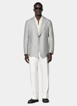 Light Grey Herringbone Havana Blazer 12 Light Grey Herringbone Havana Blazer -Cheap US Nice Clothes Store C2045 104