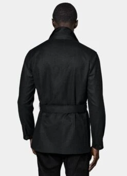 Dark Grey Belted Safari Jacket 12 Dark Grey Belted Safari Jacket -Cheap US Nice Clothes Store C230216 105