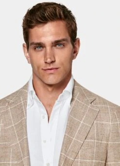 Mid Brown Checked Havana Blazer