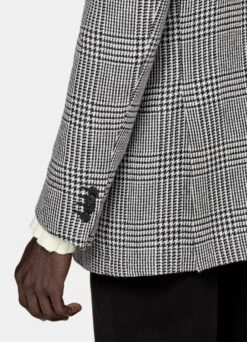 Black Checked Roma Blazer -Cheap US Nice Clothes Store C23023 123