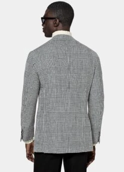 Black Checked Roma Blazer -Cheap US Nice Clothes Store C23023 125