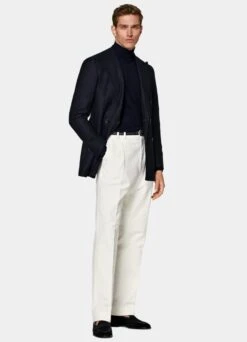 Navy Herringbone Havana Blazer -Cheap US Nice Clothes Store C23026 104