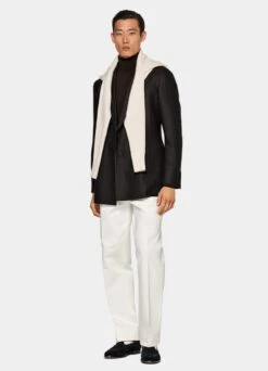 Dark Brown Herringbone Havana Blazer -Cheap US Nice Clothes Store C23029 104