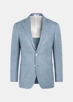 Light Blue Havana Blazer -Cheap US Nice Clothes Store C2814 25