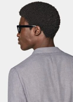 Purple Houndstooth Havana Blazer 15 Purple Houndstooth Havana Blazer -Cheap US Nice Clothes Store C3046 106