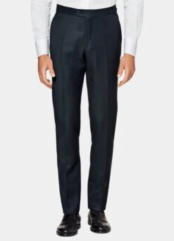 Navy Bird's Eye Havana Suit -Cheap US Nice Clothes Store C6505 S 106