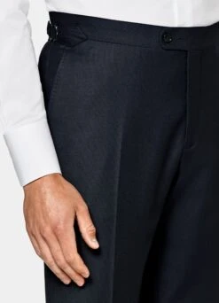 Navy Bird's Eye Havana Suit -Cheap US Nice Clothes Store C6505 S 107