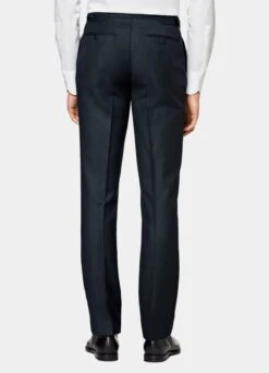 Navy Bird's Eye Havana Suit -Cheap US Nice Clothes Store C6505 S 108